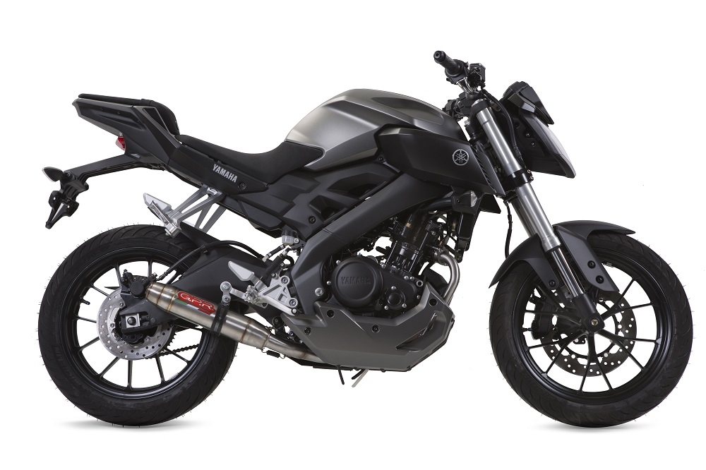 Escape compatible con Yamaha Mt 125 2014-2016, Deeptone Inox, Escape completo homologado y legal,con catalizador incluido db killer extraíble 