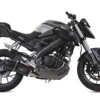 Escape compatible con Yamaha Mt 125 2014-2016, Furore Nero, Escape completo homologado y legal,con catalizador incluido db killer extraíble 