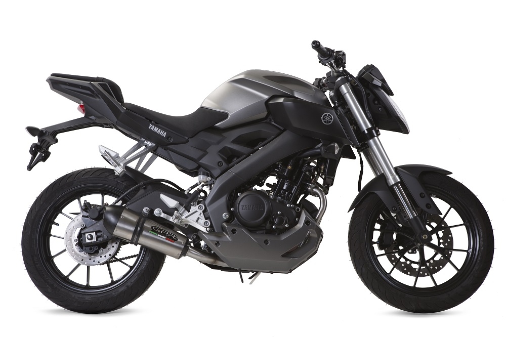 Escape compatible con Yamaha Mt 125 2017-2019, GP Evo4 Titanium, Escape completo homologado y legal,con catalizador incluido db killer extraíble 