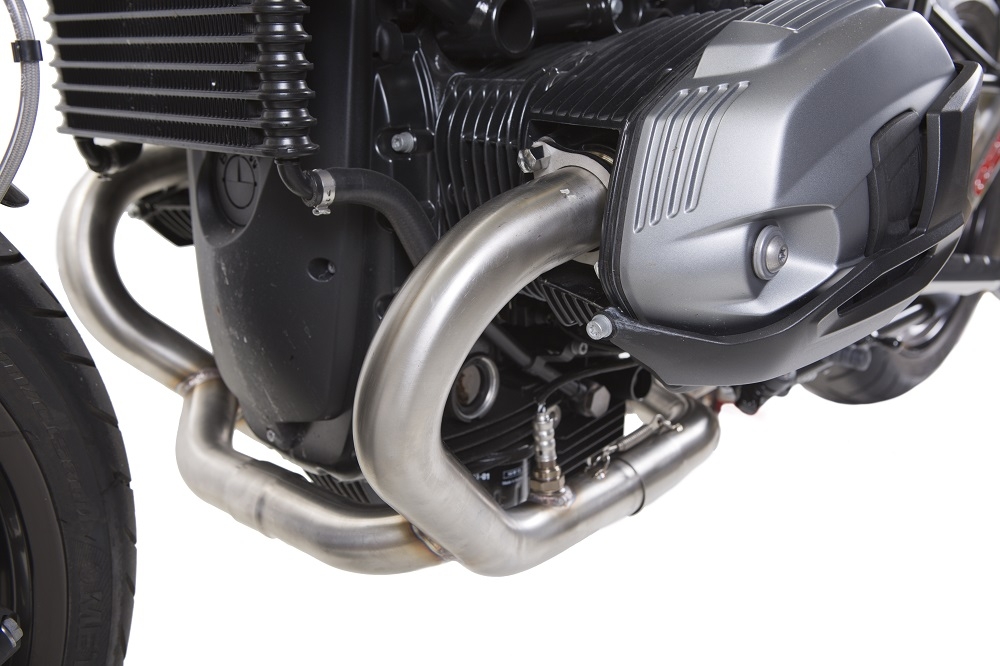 Escape compatible con Bmw R Nine-T 1200 -Pure -Racer -Urban G-S 2017-2023, Deeptone Inox, Escape completo homologado y legal,con catalizador incluido db killer extraíble 