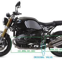 Escape compatible con Bmw R Nine-T 1200 -Pure -Racer -Urban G-S 2017-2023, Deeptone Inox, Escape completo homologado y legal,con catalizador incluido db killer extraíble 