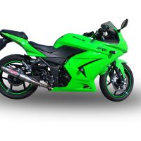 Escape compatible con Kawasaki Ninja 250 R 2007-2016, Deeptone Inox, Escape racing, silenciador con tubo de conexion, articulo sin homologacion 