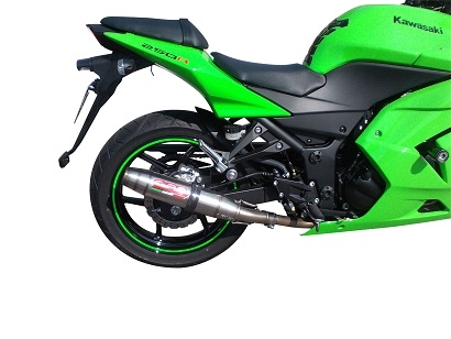 Escape compatible con Kawasaki Ninja 250 R 2007-2016, Deeptone Inox, Escape racing, silenciador con tubo de conexion, articulo sin homologacion 