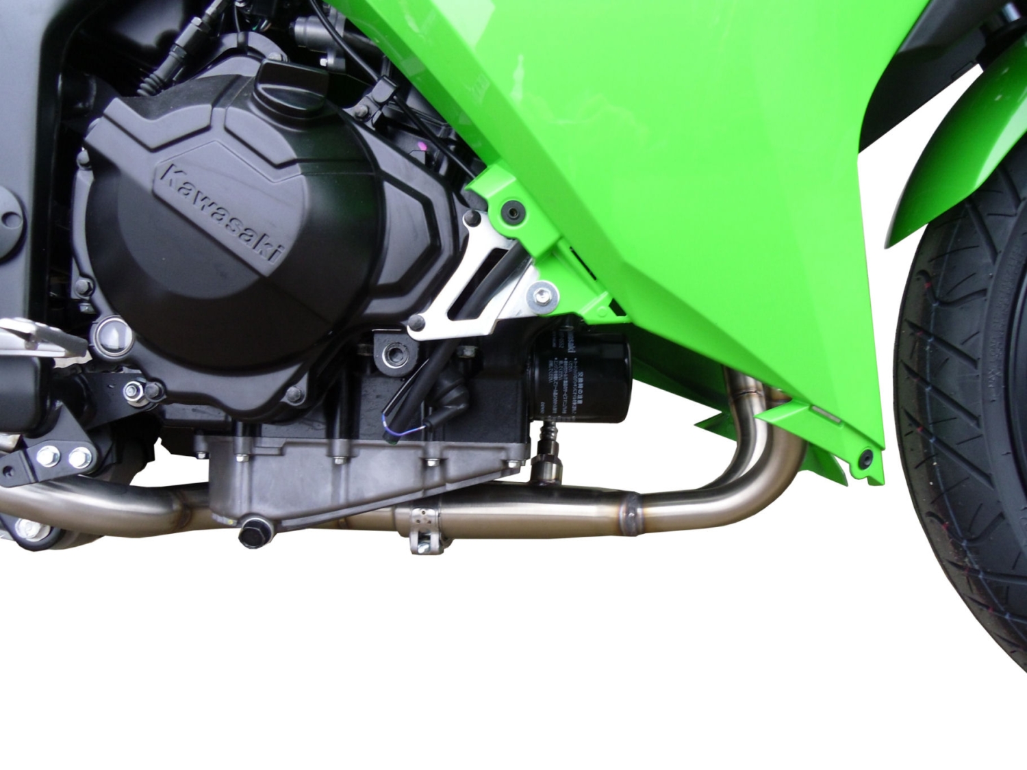 Escape compatible con Kawasaki Ninja 300 R 2012-2017, Furore Nero, Escape completo homologado y legal,con catalizador incluido db killer extraíble 