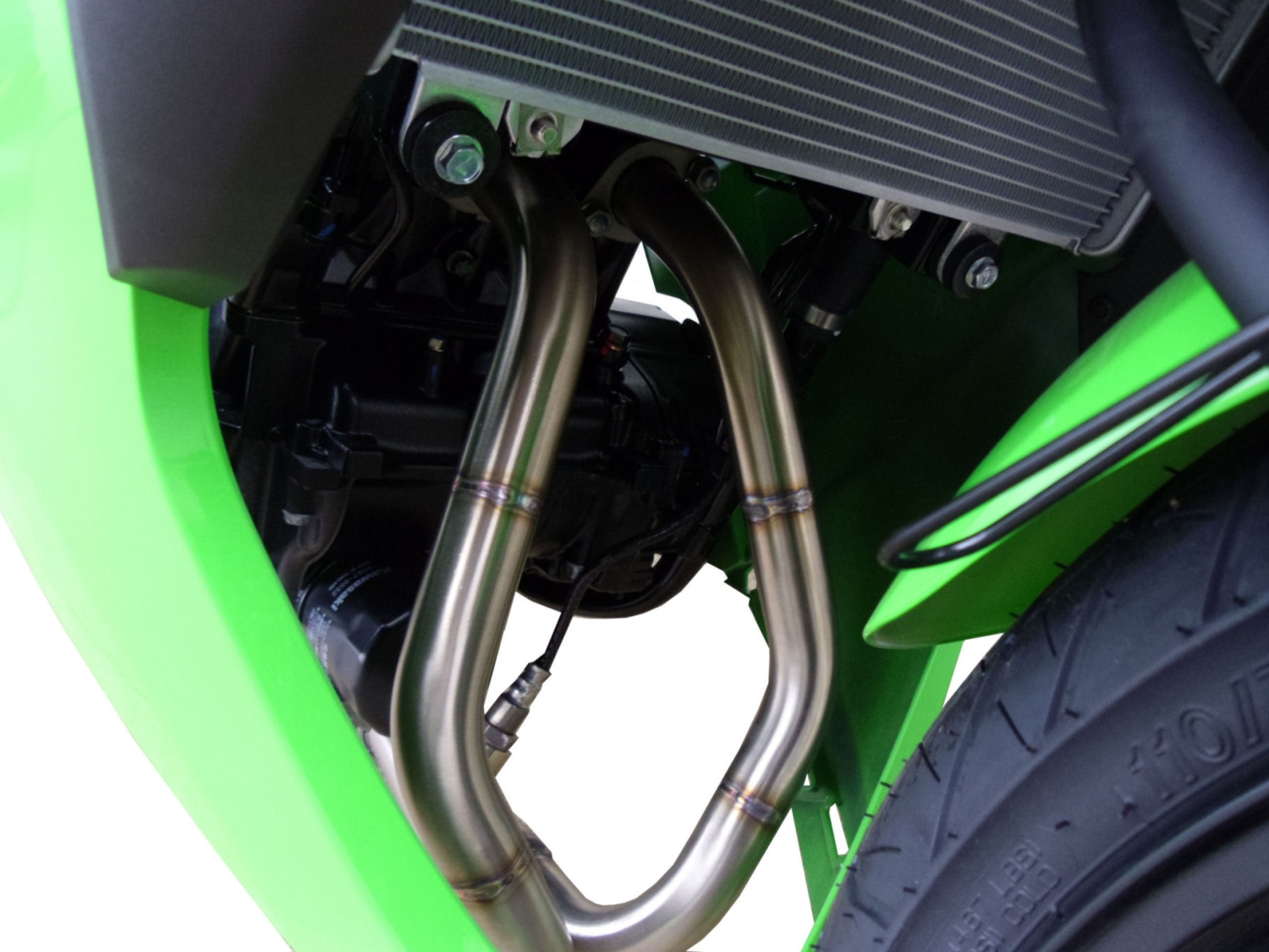 Escape compatible con Kawasaki Ninja 300 R 2012-2017, Furore Nero, Escape completo homologado y legal,con catalizador incluido db killer extraíble 