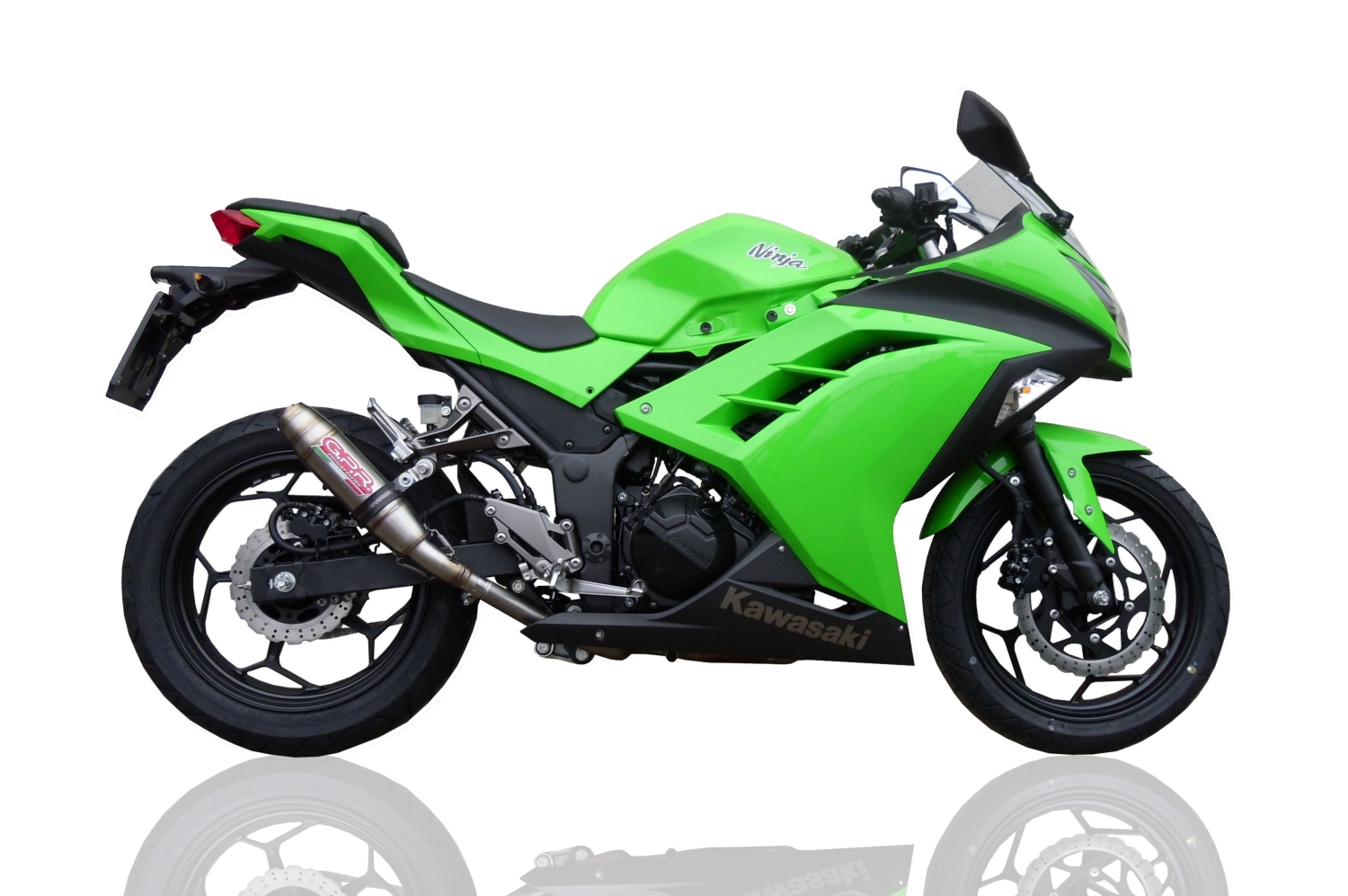 Escape compatible con Kawasaki Ninja 300 R 2012-2017, Deeptone Inox, Escape legal, homologado, silenciador con db killer desmontable y tubo de conexión específico 