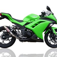 Escape compatible con Kawasaki Ninja 300 R 2012-2017, Deeptone Inox, Escape legal, homologado, silenciador con db killer desmontable y tubo de conexión específico 