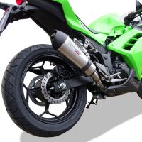 Escape compatible con Kawasaki Ninja 300 R 2012-2017, Gpe Ann. titanium, Escape legal, homologado, silenciador con db killer desmontable y tubo de conexión específico 