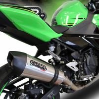 Escape compatible con Kawasaki Ninja 400 2018-2022, GP Evo4 Titanium, Escape legal, homologado, silenciador con db killer desmontable y tubo de conexión específico 