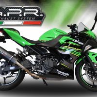 Escape compatible con Kawasaki Ninja 400 2018-2022, Furore Evo4 Nero, Escape legal, homologado, silenciador con db killer desmontable y tubo de conexión específico 