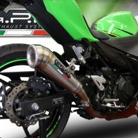 Escape compatible con Kawasaki Z 500 2023-2025, Powercone Evo, Escape legal, homologado, silenciador con db killer desmontable y tubo de conexión específico 