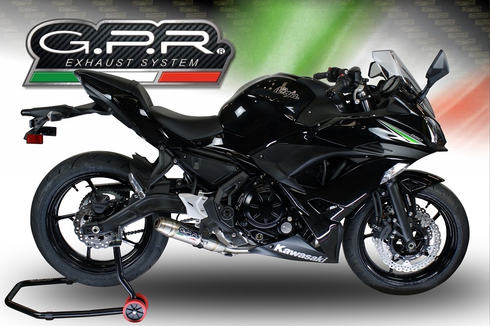 Escape compatible con Kawasaki Ninja 650 2017-2020, Deeptone Inox, Escape completo racing, incluyendo colector y db killer desmontable, sin homologación 