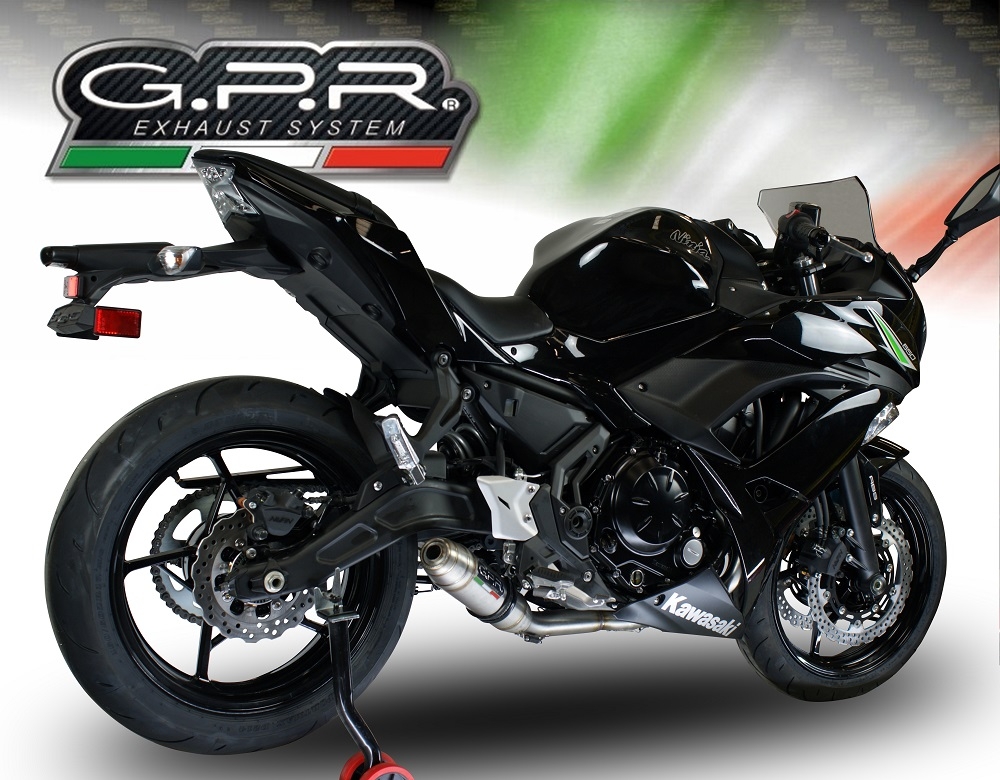 Escape compatible con Kawasaki Ninja 650 2017-2020, Deeptone Inox, Escape completo racing, incluyendo colector y db killer desmontable, sin homologación 