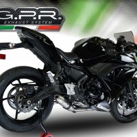 Escape compatible con Kawasaki Ninja 650 2017-2020, Deeptone Inox, Escape completo racing, incluyendo colector y db killer desmontable, sin homologación 