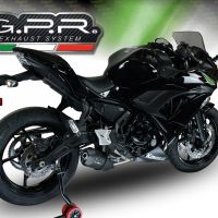 Escape compatible con Kawasaki Ninja 650 2017-2020, Furore Nero, Escape completo homologado y legal,con catalizador incluido db killer extraíble 