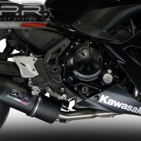 Escape compatible con Kawasaki Ninja 650 2017-2020, Furore Nero, Escape completo homologado y legal,con catalizador incluido db killer extraíble 