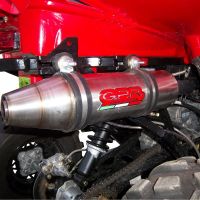 Escape compatible con Polaris Scrambler 500 2001-2012, Deeptone Atv, Escape legal, homologado, silenciador con db killer desmontable 