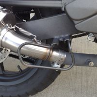Escape compatible con Kymco Quannon 125 2007-2016, Trioval, Escape legal, homologado, silenciador con db killer desmontable y tubo de conexión específico 