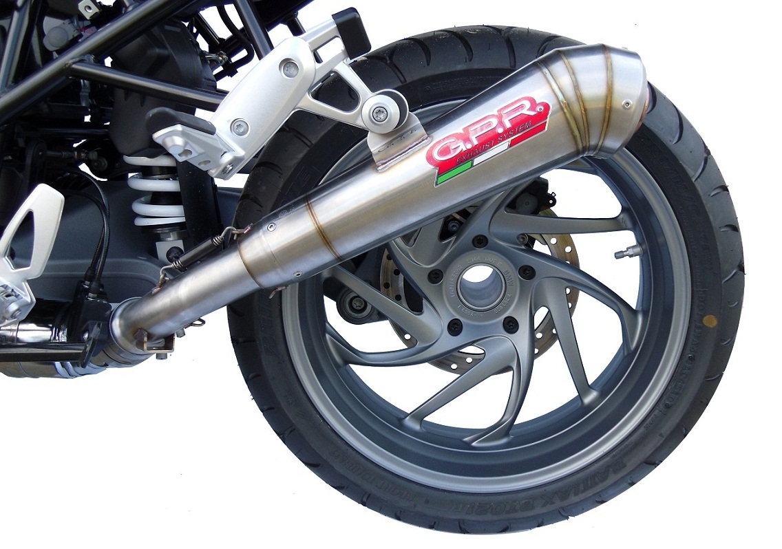 Escape compatible con Bmw R 1200 R 2011-2014, Powercone Evo, Escape legal, homologado, silenciador con db killer desmontable y tubo de conexión específico 