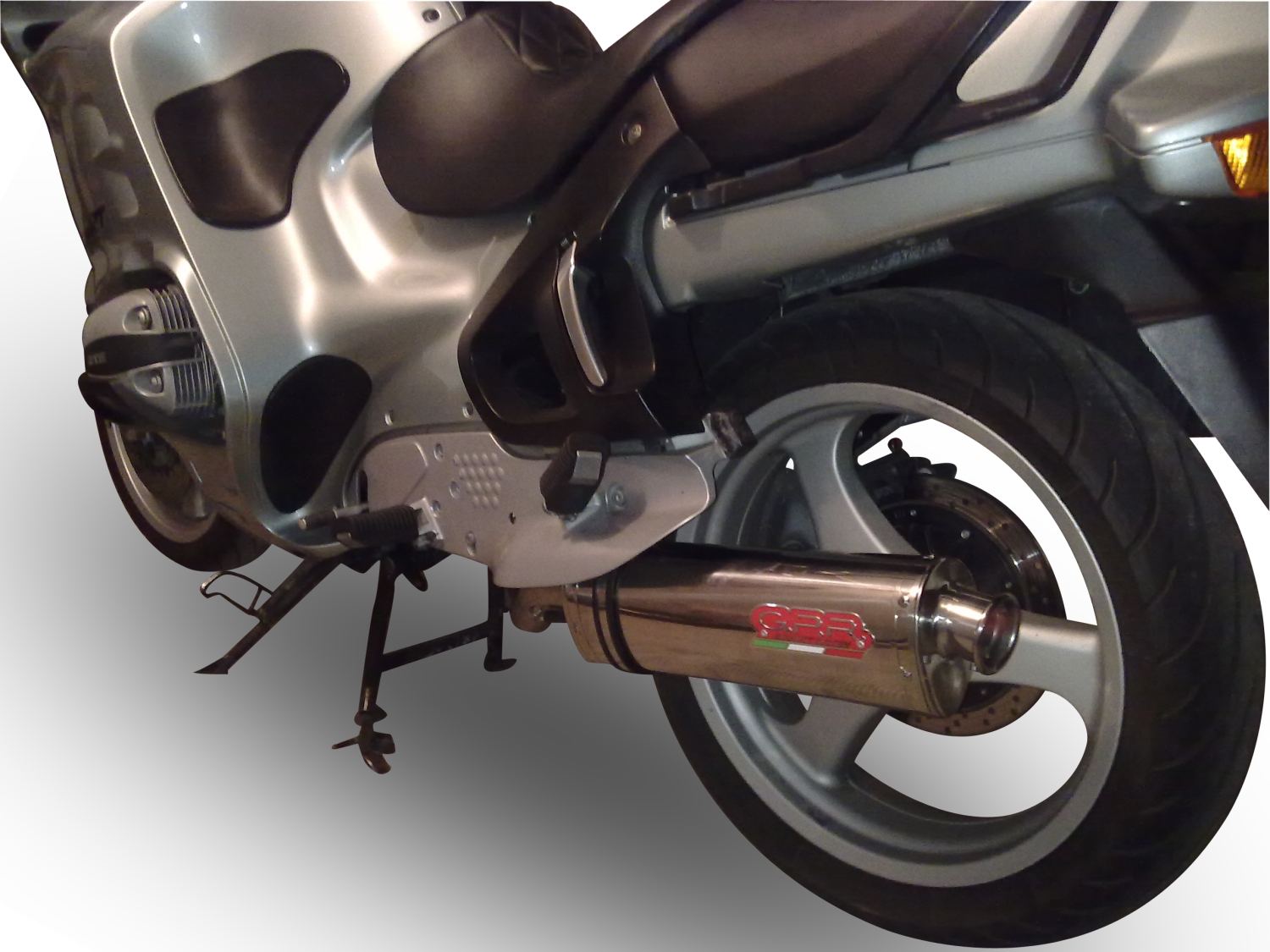 Escape compatible con Bmw R 850 RT 1994-2001, Trioval, Escape legal, homologado, silenciador con db killer desmontable y tubo de conexión específico 