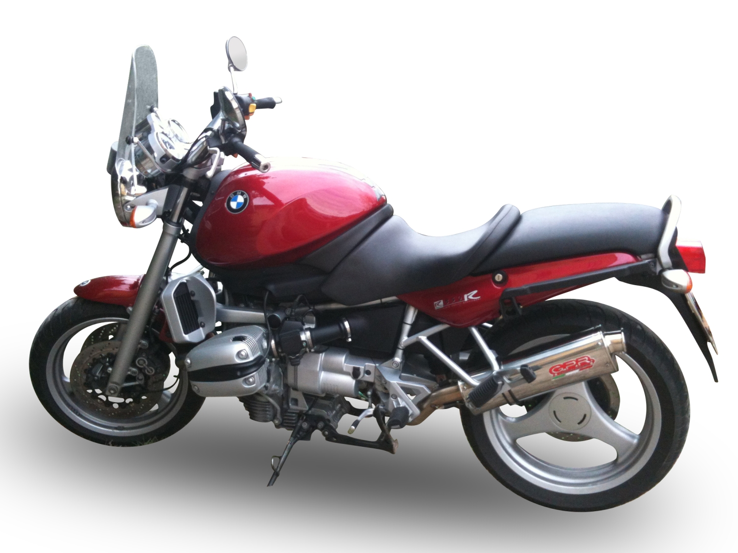 Escape compatible con Bmw R 850 RT 1994-2001, Trioval, Escape legal, homologado, silenciador con db killer desmontable y tubo de conexión específico 