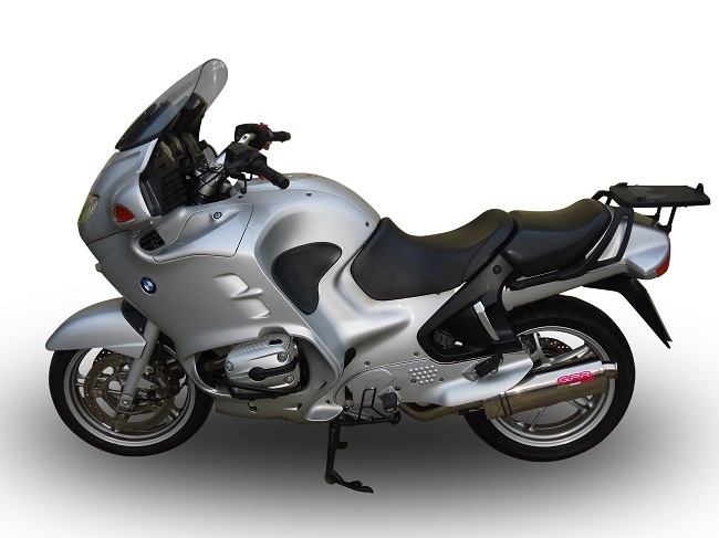 Escape compatible con Bmw R 1150 Rt 2000-2006, Trioval, Escape legal, homologado, silenciador con db killer desmontable y tubo de conexión específico 