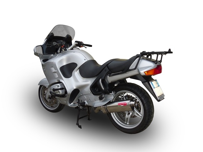 Escape compatible con Bmw R 1150 Rt 2000-2006, Trioval, Escape legal, homologado, silenciador con db killer desmontable y tubo de conexión específico 