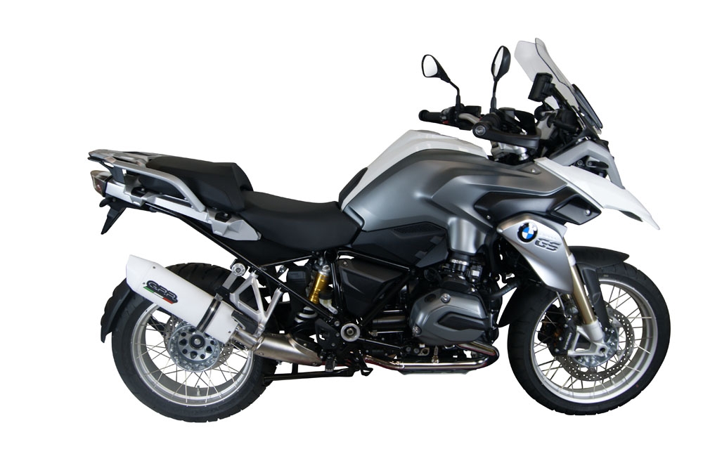 Escape compatible con Bmw R 1200 Gs -Adventure 2014-2016, Albus Ceramic, Escape legal, homologado, silenciador con db killer desmontable y tubo de conexión específico 