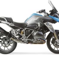 Escape compatible con Bmw R 1200 Gs -Adventure 2014-2016, Furore Nero, Escape legal, homologado, silenciador con db killer desmontable y tubo de conexión específico 