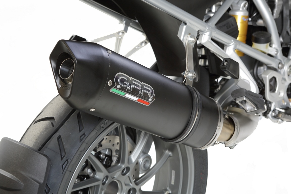 Escape compatible con Bmw R 1200 Gs -Adventure 2014-2016, Furore Nero, Escape legal, homologado, silenciador con db killer desmontable y tubo de conexión específico 