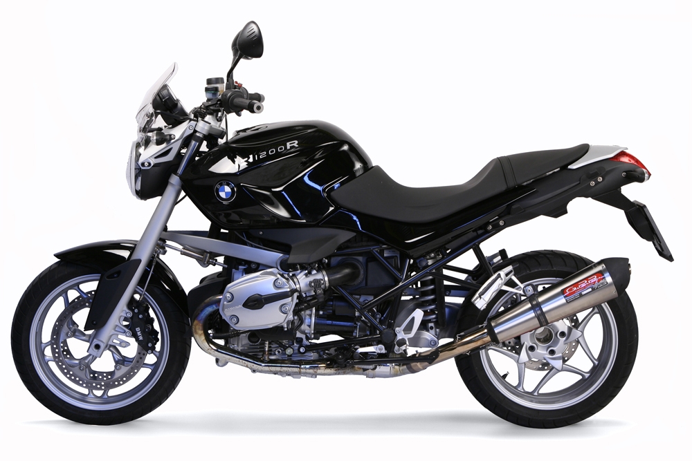 GPR escape compatible con  Bmw R 1200 R 2011-2014, New Grand Prix Evo Titanium, Escape legal, homologado, silenciador con db killer desmontable y tubo de conexión específico 