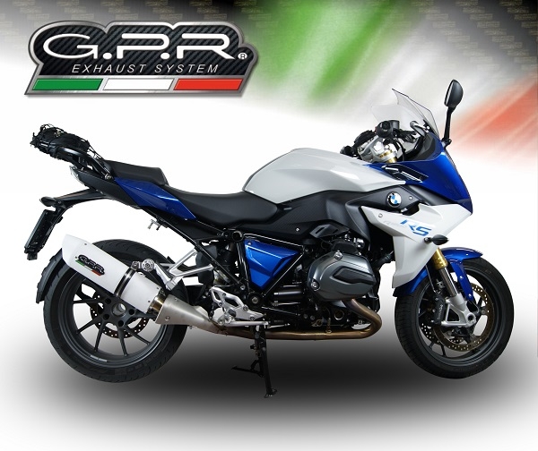 Escape compatible con Bmw R 1200 Rs Lc 2017-2019, Albus Evo4, Escape legal, homologado, silenciador con db killer desmontable y tubo de conexión específico 