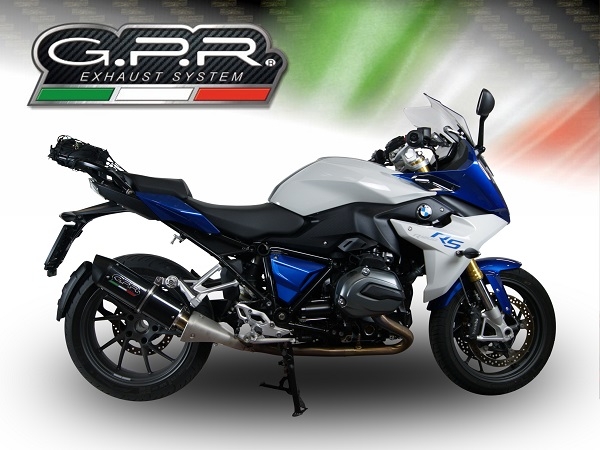 GPR escape compatible con  Bmw R 1200 Rs Lc 2015-2016, Furore Nero, Escape legal, homologado, silenciador con db killer desmontable y tubo de conexión específico 