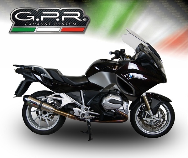 Escape compatible con Bmw R 1200 Rt Lc 2017-2019, GP Evo4 Titanium, Escape legal, homologado, silenciador con db killer desmontable y tubo de conexión específico 