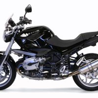 Escape compatible con Bmw R 1200 R 2006-2010, Trioval, Escape legal, homologado, silenciador con db killer desmontable y tubo de conexión específico 