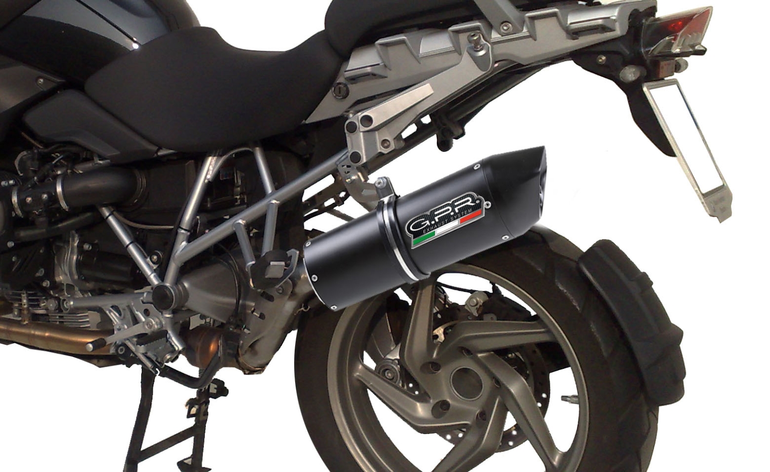Escape compatible con Bmw R 1200 Gs -Adventure 2013-2013, Furore Nero, Escape legal, homologado, silenciador con db killer desmontable y tubo de conexión específico 
