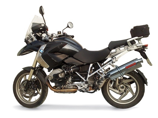 Escape compatible con Bmw R 1200 Gs -Adventure 2010-2012, Trioval, Escape legal, homologado, silenciador con db killer desmontable y tubo de conexión específico 