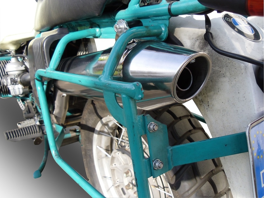 Escape compatible con Bmw R 80 Gs 1980-1987, Vintacone, Escape legal, homologado, silenciador con db killer desmontable y tubo de conexión específico 