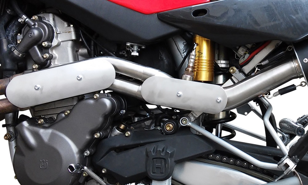 Escape compatible con Husqvarna TE 610 E - SM 610 2000-2004, Trioval, Escape semi-completo homologado con db killer extraible 
