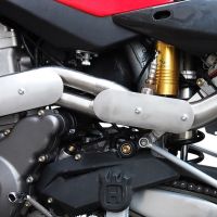 Escape compatible con Husqvarna TE 610 E - SM 610 2000-2004, Trioval, Escape semi-completo homologado con db killer extraible 