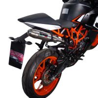 Escape compatible con Ktm Rc 200 2014-2021, Deeptone Inox, Escape racing, silenciador con tubo de conexion, articulo sin homologacion 