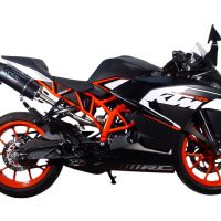 Escape compatible con Ktm Rc 125 2014-2016, Deeptone Inox, Escape racing, silenciador con tubo de conexion, articulo sin homologacion 