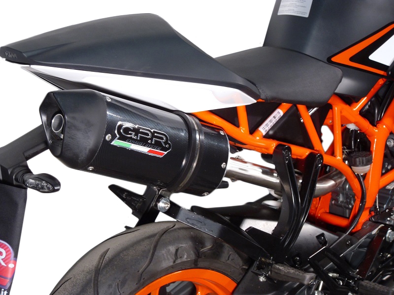 Escape compatible con Ktm Rc 125 2014-2016, Deeptone Inox, Escape racing, silenciador con tubo de conexion, articulo sin homologacion 