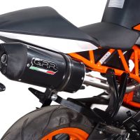 Escape compatible con Ktm Rc 125 2014-2016, Deeptone Inox, Escape racing, silenciador con tubo de conexion, articulo sin homologacion 