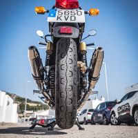 Escape compatible con Royal Enfield Interceptor 650 2019-2020, Deeptone Inox, Par de terminales de escape homologados, con db killer extraíble, catalizadores y tubo de conexión específico 