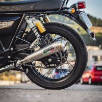 Escape compatible con Royal Enfield Continental 650 2019-2020, Powercone Evo, Par de terminales de escape homologados, con db killer extraíble, catalizadores y tubo de conexión específico 
