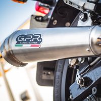 Escape compatible con Royal Enfield Continental 650 2019-2020, Powercone Evo, Par de terminales de escape homologados, con db killer extraíble, catalizadores y tubo de conexión específico 