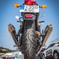 Escape compatible con Royal Enfield Interceptor 650 2021-2024, Ultracone, Par de terminales de escape homologados, con db killer extraíble, catalizadores y tubo de conexión específico 
