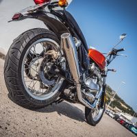 Escape compatible con Royal Enfield Interceptor 650 2021-2024, Ultracone, Par de terminales de escape homologados, con db killer extraíble, catalizadores y tubo de conexión específico 