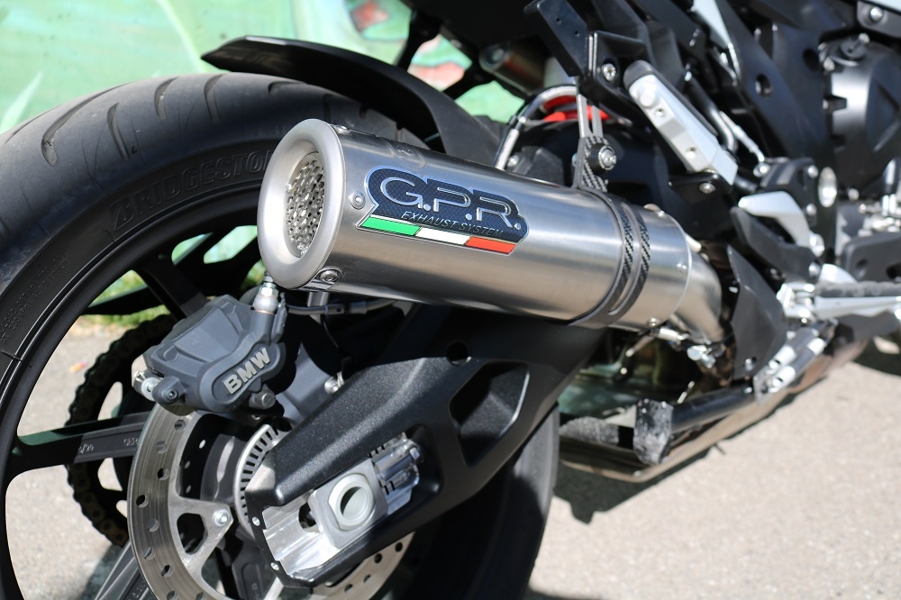 Escape compatible con Bmw S 1000 XR -M 2020-2025, M3 Inox , Escape racing, silenciador con tubo de conexion, articulo sin homologacion 